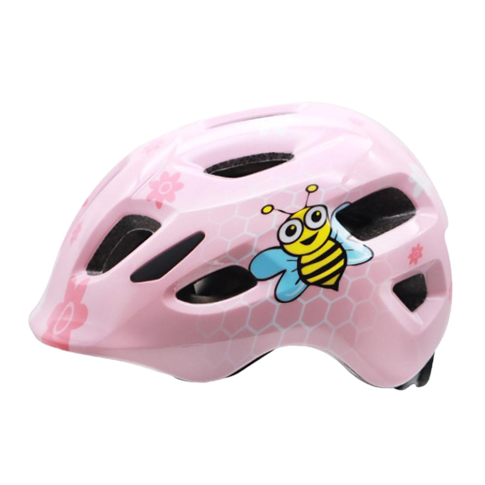 Magideal - Casco De Bicicleta Para Niños Casco De Ciclismo Protector Cómodo Para Niños Y Niñas Se Adapta A Niños De 3 A 10 Años Casco De Bicicleta Para Niños Con Rosa