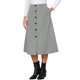 thumbnail image 4 of INSPIRE CHIC Falda Midi de Trabajo para Mujeres con Botones, Cintura Alta, Otoño Invierno, Faldas Vintage M Gris, 4 of 6