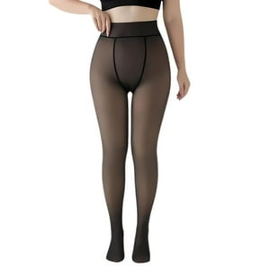 Genérico - Calza Calzas Panti Efecto Piel Polar Térmica Mujer Negro Xl