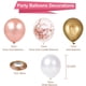 thumbnail image 2 of Globos de látex con confeti de oro rosa, paquete de 50 globos de oro blanco de 12 pulgadas, globos de cumpleaños con cinta dorada para decoraciones de fiesta, boda, despedida de soltera $ Globos de lá, 2 of 7