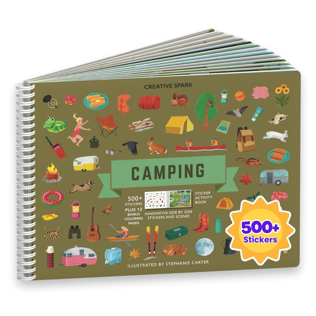 Libro De Pegatinas Cupkin Camping Con Más De 500 Pegatinas Y 12 Páginas Para Colorear