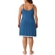 thumbnail image 3 of Agnes Orinda Women's Plus Size Escuela Colegio Pijama Encaje Tirantes Espagueti Babydoll Camisón Lencería Escote en V Camisón 2X Azul, 3 of 6
