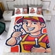 thumbnail image 4 of Mecánico Conjunto de sábanas temático, trío de piezas, cómodo y amigable con la piel, diseño único, regalo de decoración para el hogar para familiares, amigos y fans,140cm *210cm, 4 of 6