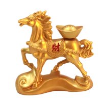 Magideal - Estatua De Caballo Decorativa Adorno De Aleación Escultura Animal Figura De Mesa Diseño Chino Adecuada Para Regalo Año Nuevo Oficina Hogar Decoración 88 Cm X 84 Cm