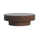 thumbnail image 3 of 39.37'' Round Coffee Table with Storage Solid Wood Veneered Modern Coffee Table Accent Tea Table for Living Room, Bedroom, Apartment or Office, Walnut, 3 of 3