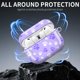 thumbnail image 3 of Funda para AirPod Pro 3 KLJFHWJI con diseño de patas de perro morado y llavero, 3 of 6