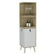 thumbnail image 3 of Bar Esquinero 6 Botelleros Y 2 Puertas Fm-012c Café Claro Y Blanco, 3 of 7