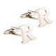 thumbnail image 1 of mancuernas iniciales de bronce para hombre carta camisa de negocios gemelos enlace regalo de boda r, 1 of 5