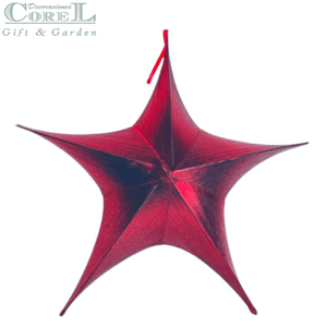 Corel - Estrella De Genero De Metal Roja 80Cm