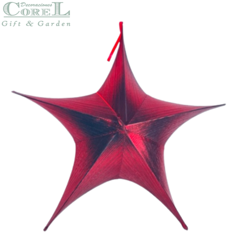 Corel - Estrella De Genero De Metal Roja 65Cm