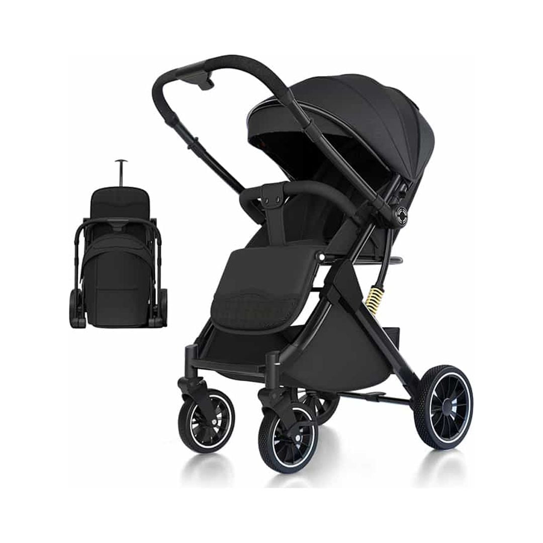 Babymine - Coche De Paseo Maleta Compacto Reversible Negro