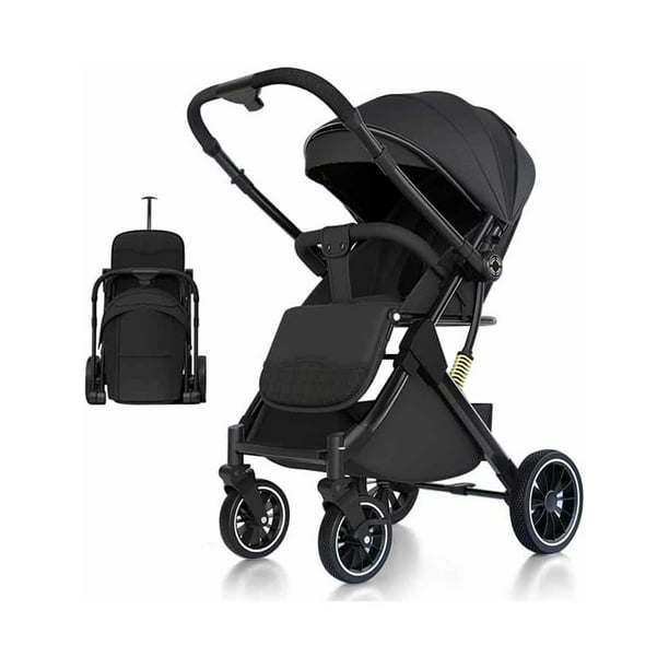 Coche De Paseo Maleta Compacto Reversible Negro