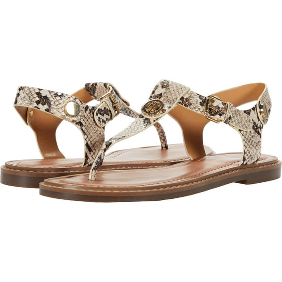 Sandalias Tommy Hilfiger Bennia para mujer, beige, multicolor, 5.5US