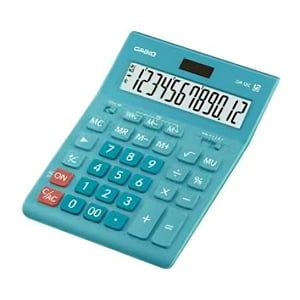 Calculadora Casio Tipo Mini Escritorio Gr-12C Celeste