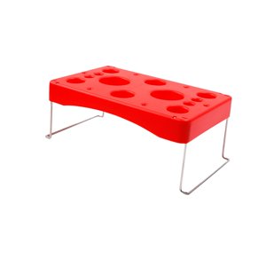 Magideal - Soporte Para Bolsa De Glaseado, Plegable, Con Múltiples Agujeros, Para Galletas, Cupcakes, Bolsa Para Manga Pastelera, Soporte Para Bolsa De Glaseado Rojo