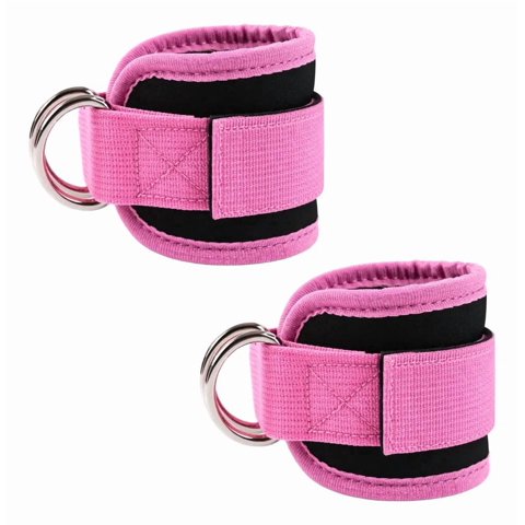 Linea Sport - Par Correa Tobillera Ajustable Para Polea Bandas Con Argolla