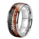 thumbnail image 3 of 1pc Stylish and Durable Viking Wood Inlay Titanium Steel Wedding Ring for Men and Women, 3 of 5