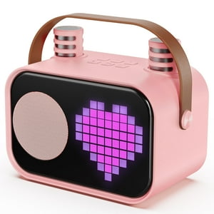 Parlante Karaoke Jyx, Con 2 Micrófonos Inalámbricos, Parlante Bluetooth Con 15 Efectos De Animación, D58P-T