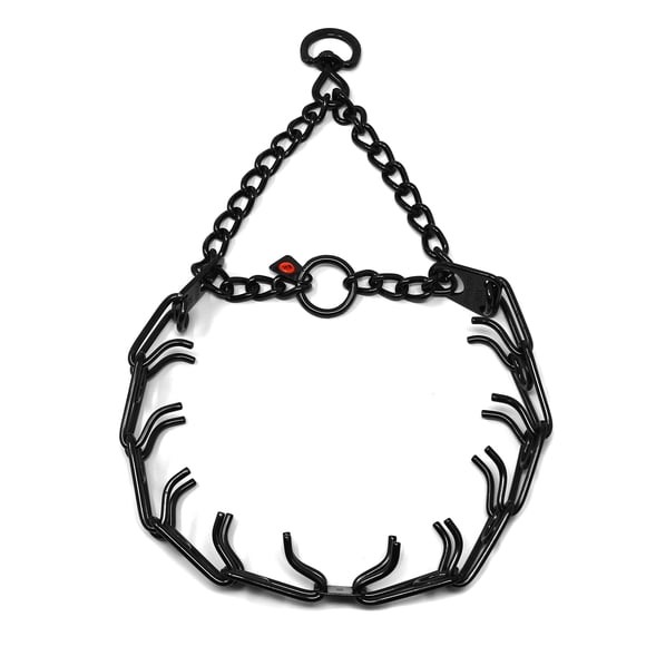 Collar de entrenamiento Herm Sprenger negro de acero inoxidable de 3,2 mm