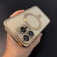 thumbnail image 1 of For Magnetic Wireless Charging Plating Clear Case For IPhone 11 12 13 14 Pro Max Shockproof Cover, 1 of 3