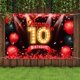 thumbnail image 5 of Cartel de telón de fondo NC Happy 55th Birthday rojo y negro, 5 of 7