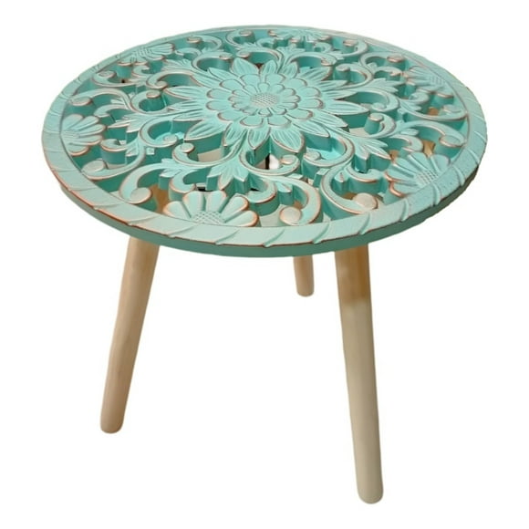 Mesa Auxiliar Decorativa Redonda Mosaico Mesa Centro Jhn