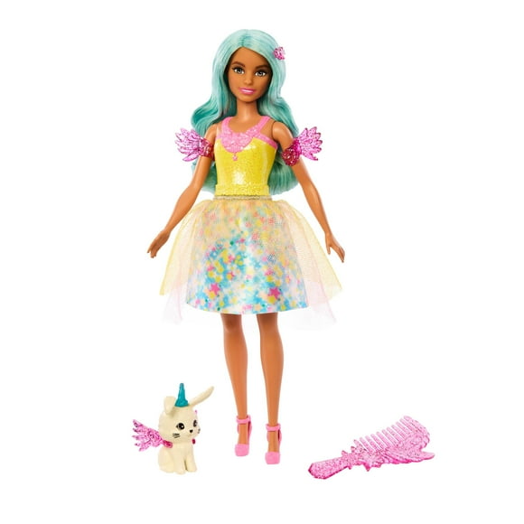 Muñeca Barbie A Touch of Magic Teresa con atuendo, mascota y accesorios