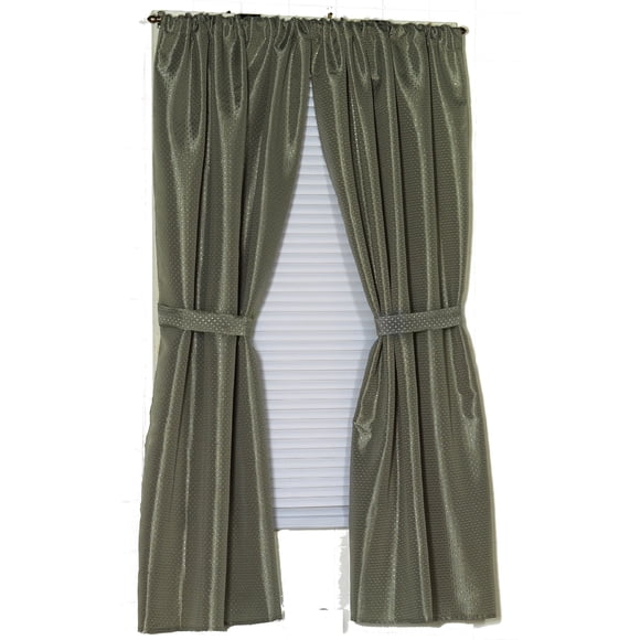 Cortina de ventana para baño Carnation Home Fashions Lauren Dobby