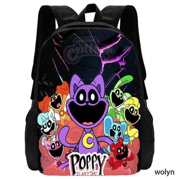 Smiling Mochila Critters Schoolbag Cartoon Anime Backpack,Light Weight Schoolbag Book Bag,Backpack for Children's Bags for Girls