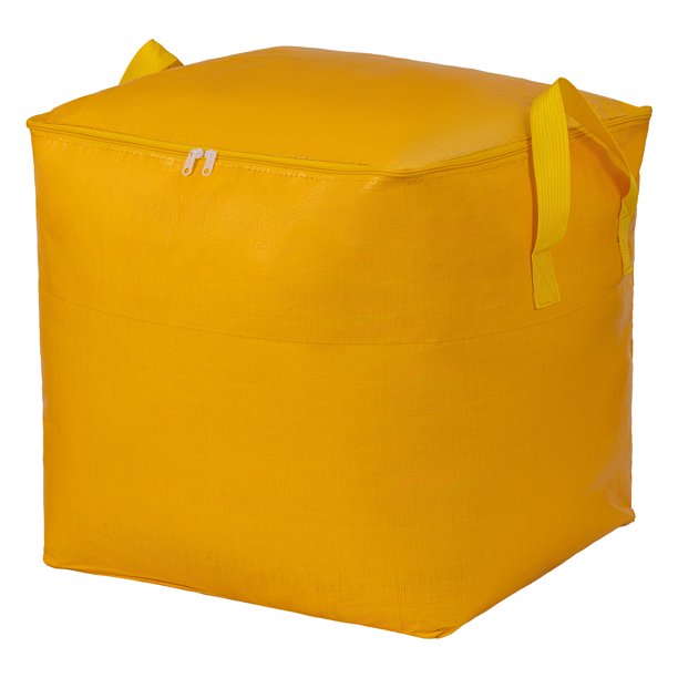 REGALWOVEN 1 Pcs Bolsa de Almacenamiento de Ropa, Bolsa de Almacenamiento, Bolsa de Mudanza para Organizar Edredones, Organizador de Armario y Almacenamiento con Asas Amarillo 23.6*19.7*23.6in