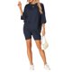 thumbnail image 2 of INSPIRE CHIC Conjunto de salón de punto acanalado para mujer Camiseta de manga corta de gran tamaño y pantalones cortos de ciclista de cintura alta Conjunto suave de dos piezas para verano L Azul, 2 of 6
