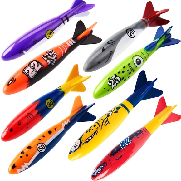 Pool Toys JOYIN Shark Underwater Diving, paquete de 8 unidades para niños