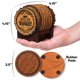 thumbnail image 4 of Set de posavasos con forma de barril de whisky Cabin Obsession, 6 posavasos, 4 of 6