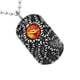 thumbnail image 2 of grano retro ojo de acero inoxidable escudo colgante collar de cadena ojo naranja, 2 of 5