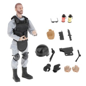 Magideal - Figuras De Acción De 12 ""Playset Escala 1:6 Modelo Figura De Acción Fuerzas Especiales Figura De Acción Hombre Juguete Para Adultos Niños Adolescentes Gris