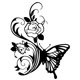 thumbnail image 5 of Escultura De Pared Colgante Con Acento Moderno Para Ba?o, Mariposa, Decoración De Pared De Metal Con Flores, 5 of 5