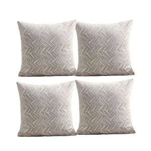 Genérico - Set De 4 Fundas De Cojines Diseño Maillard 45Cm X 45 Cm Gris