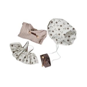 Bothyi - Ropa Para Muñecas Con Sombrero Y Bolsa, Conjunto De Falda Para Muñecas De Peluche De 20 Cm, 15 Cm Y 17 Cm