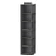 thumbnail image 1 of Organizador de armario multiusos con 6 compartimentos, plegable, con velcro, de bambú, resistente y con múltiples capas para colgar., 1 of 5