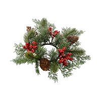 Bothyi - Anillo De Vela De Mesa, Corona Verde, Anillos De Vela Para Boda, Granja, Hogar, Conos Marrones