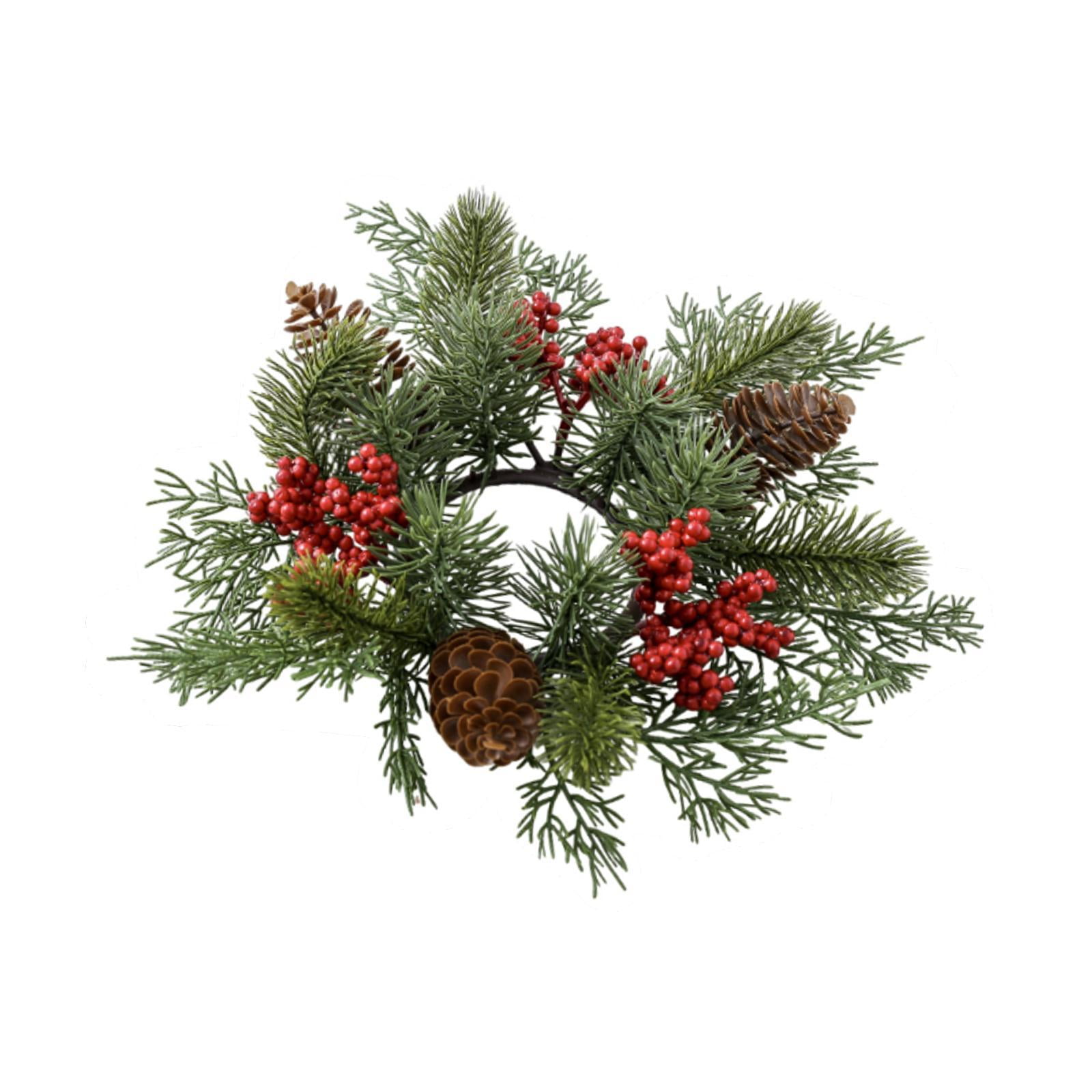 Bothyi - Anillo De Vela De Mesa, Corona Verde, Anillos De Vela Para Boda, Granja, Hogar, Conos Marrones