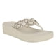 thumbnail image 1 of Chanclas Calvin Klein Meena para mujer con logotipo marfil/plateado 152, 1 of 6