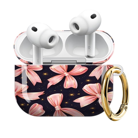 Funda Para Airpod Pro 3 Sxboxing Con Lazos Rosas Y Llavero