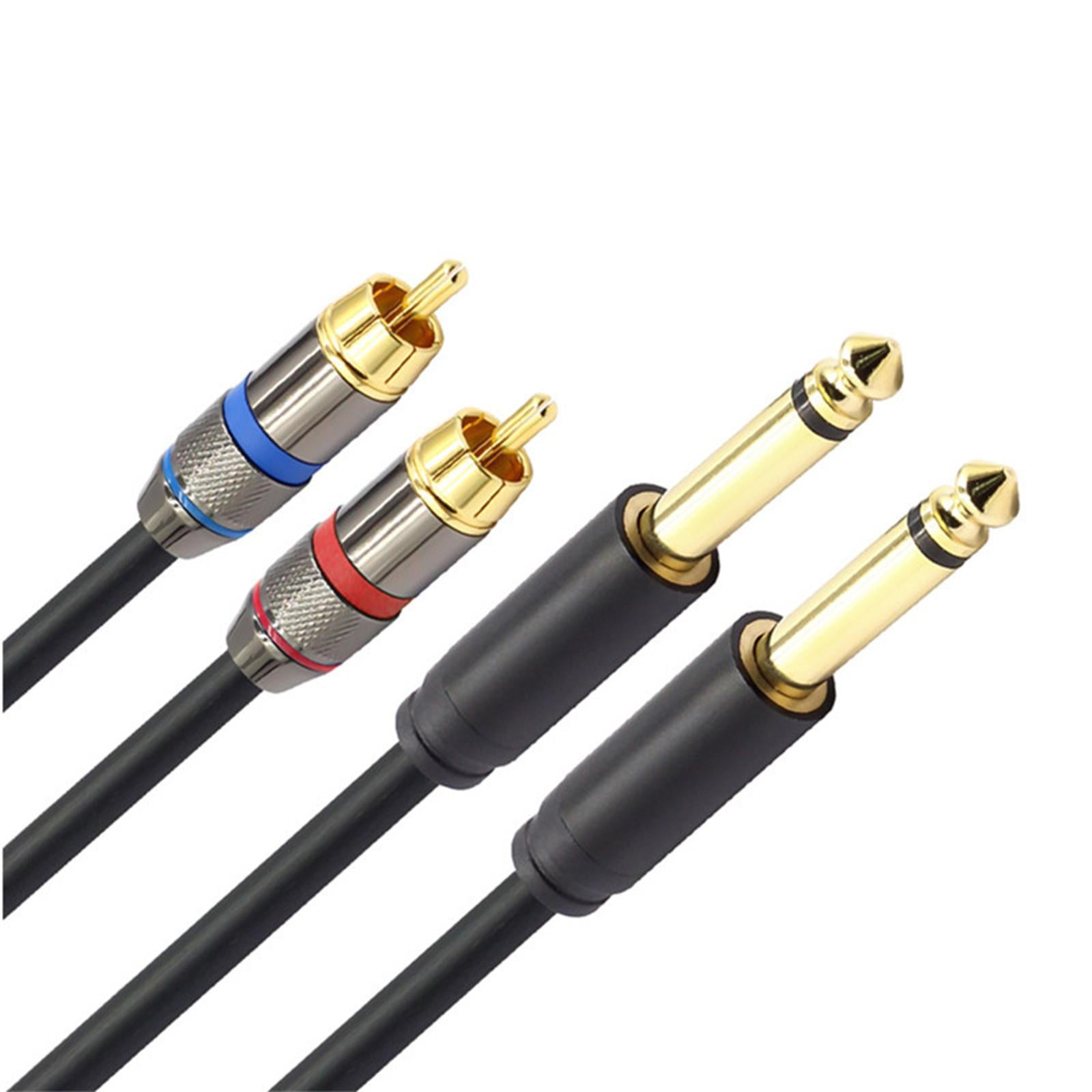 Bothyi - Doble 6,5 Mm 6,35 Mm A Doble Cable De Interconexión De Cable De Audio Rca Para Cine En Casa