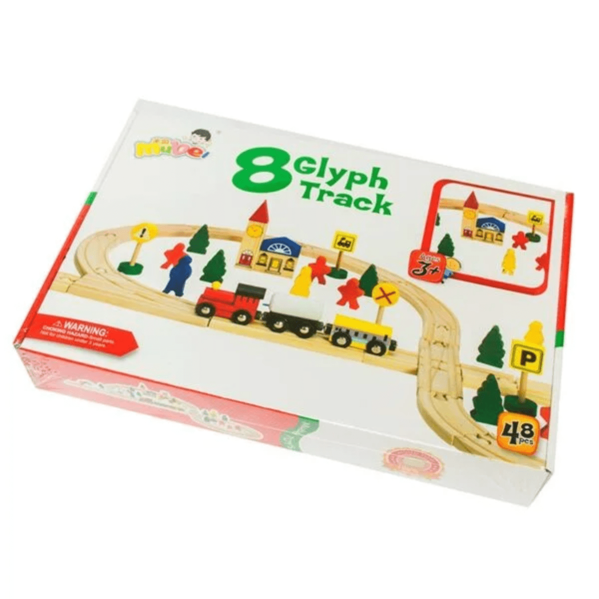 Genérico - Tren Con Riel Armable Juguete De Madera