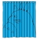 thumbnail image 1 of Cortina de ducha azul de Mi vecino Totoro, juego de cortina de baño con ganchos, tamaño 60 x 72 pulgadas, 1 of 3