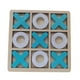thumbnail image 3 of Juego De Mesa De Madera Tic TAC Toe, Juego De Mesa De Ajedrez Xoxo Hecho A Mano Para Viajes, Azul Y Blanco, 3 of 5