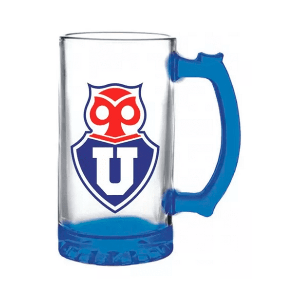 Vaso Cervecero Schopero U De Chile 500 Ml Color Azul Variación Tamaño Único