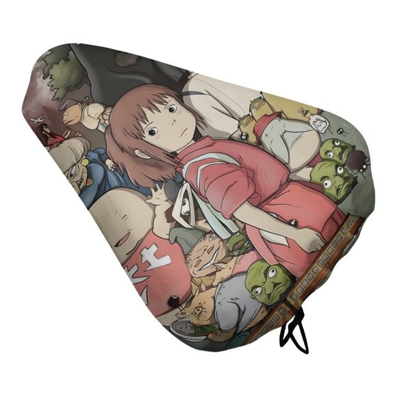 Studio Ghibli Funda de Asiento de Bicicleta Impermeable, Cojín Elástico Suave, Protector contra Lluvia, Polvo y UV