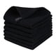 thumbnail image 1 of Juego de 6 paños de cocina de algodón, superabsorbentes, con estampado de gofres, de secado rápido, de primera calidad, con percha, 34 x 34 cm, color negro, 1 of 6